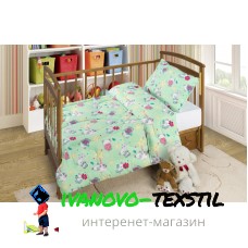 Набор в детскую кроватку(Одеяло 300 гр.+ одна подушка)ОПЛП 11+ППЛП 46