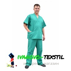 Костюм Хирурга (ткань ТИСИ, зеленый)